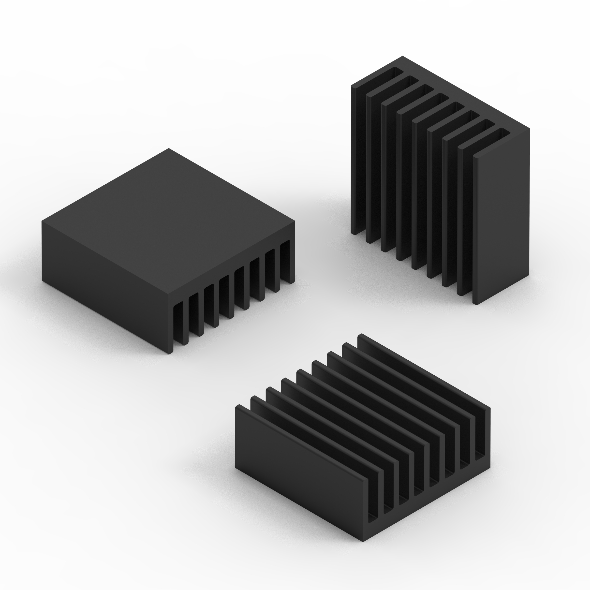 WE-HIC mit durchgängigen Rippen für Anwendungen, deren definierter Luftstrom klar entlang der Rippen ausgerichtet ist.